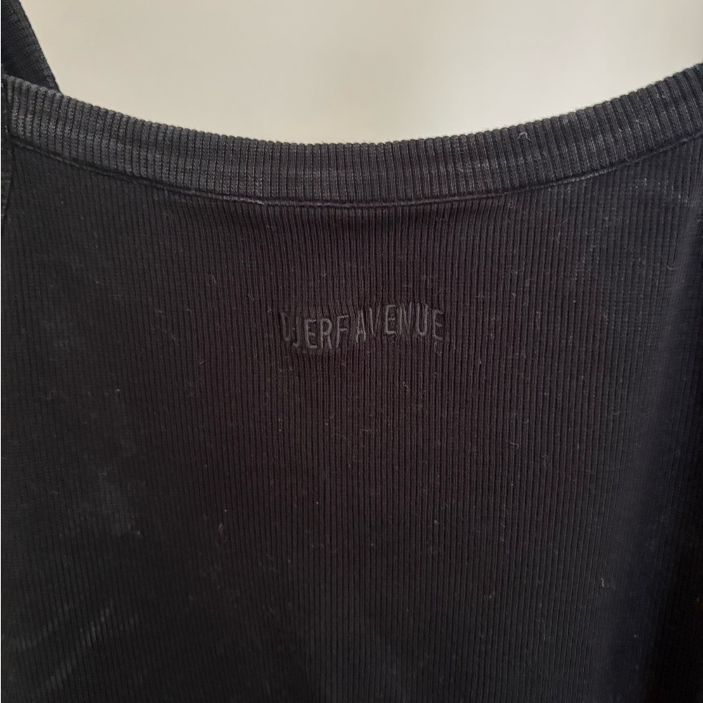 Djerf Avenue Women's Daily Tank Dress Ribbed Black Basic Sleeved M - Picture 8 of 9